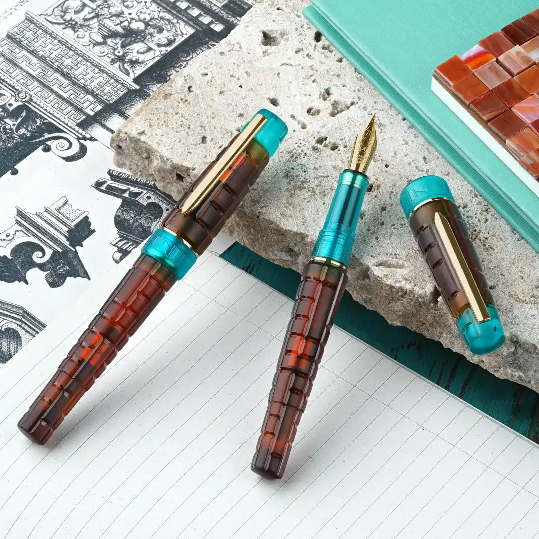 Benu Ribbon Turquoise Tessera Fountain Pen