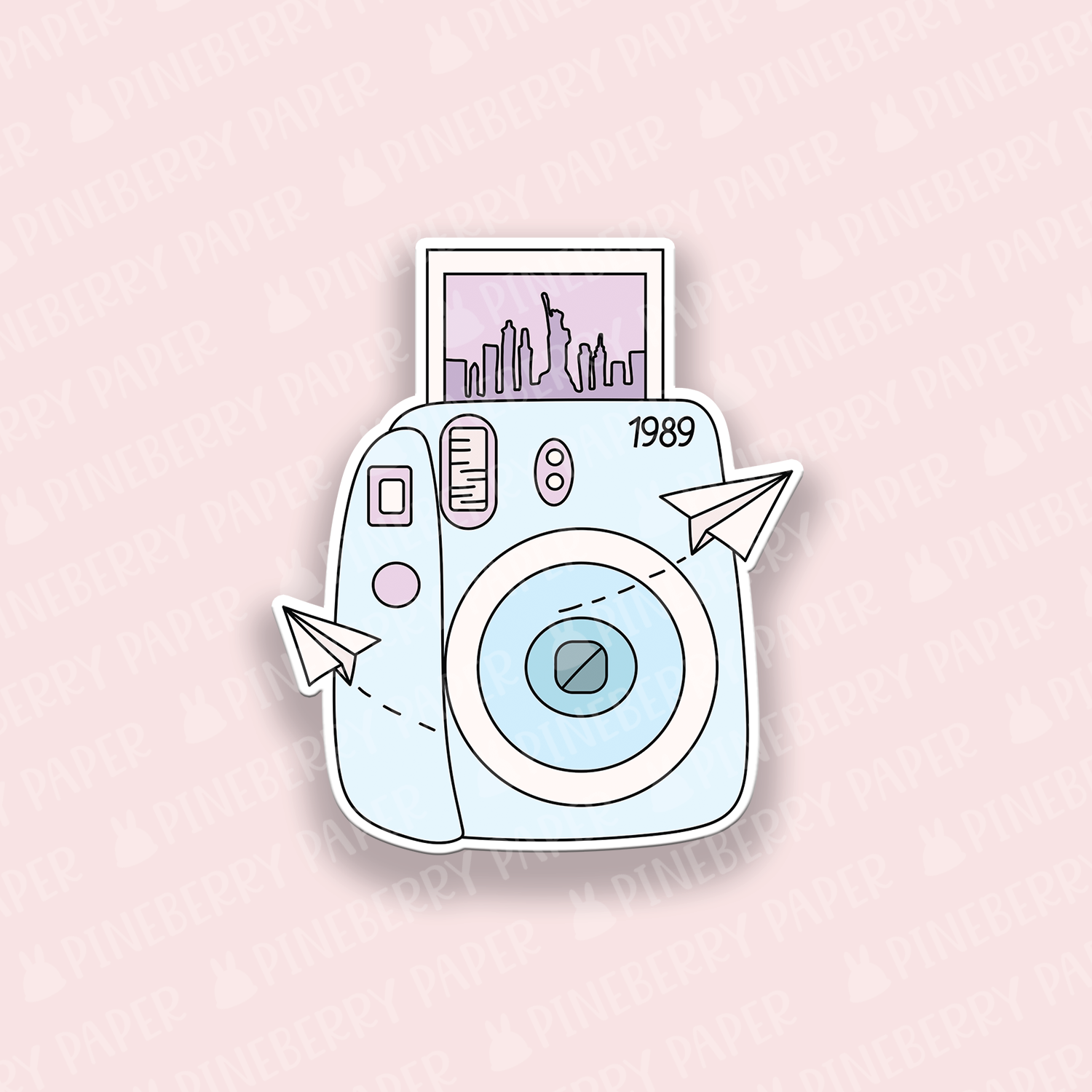 1989 Polaroid Camera Vinyl Sticker โ Happy Hour Pens And Gifts