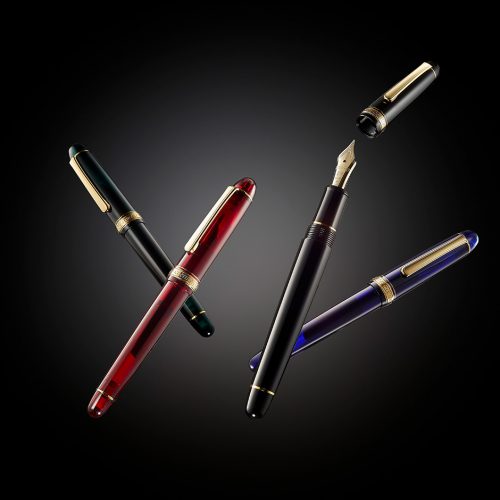 Platinum #3776 Century Black Diamond With Rhodium Trim Fountain Pen