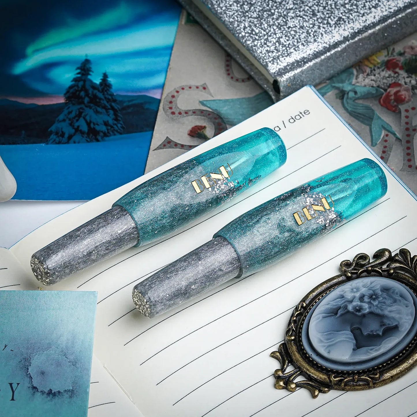 Benu Pixie Aqua Glow Fountain Pen