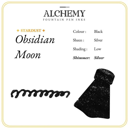 Endless Alchemy Stardust Obsidian Moon Fountain Pen Ink