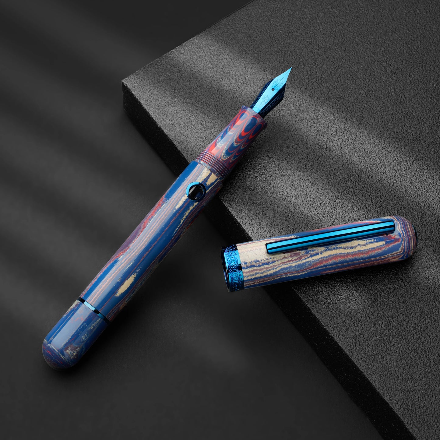 Nahvalur Nautilus The Blue Ringed Fountain Pen