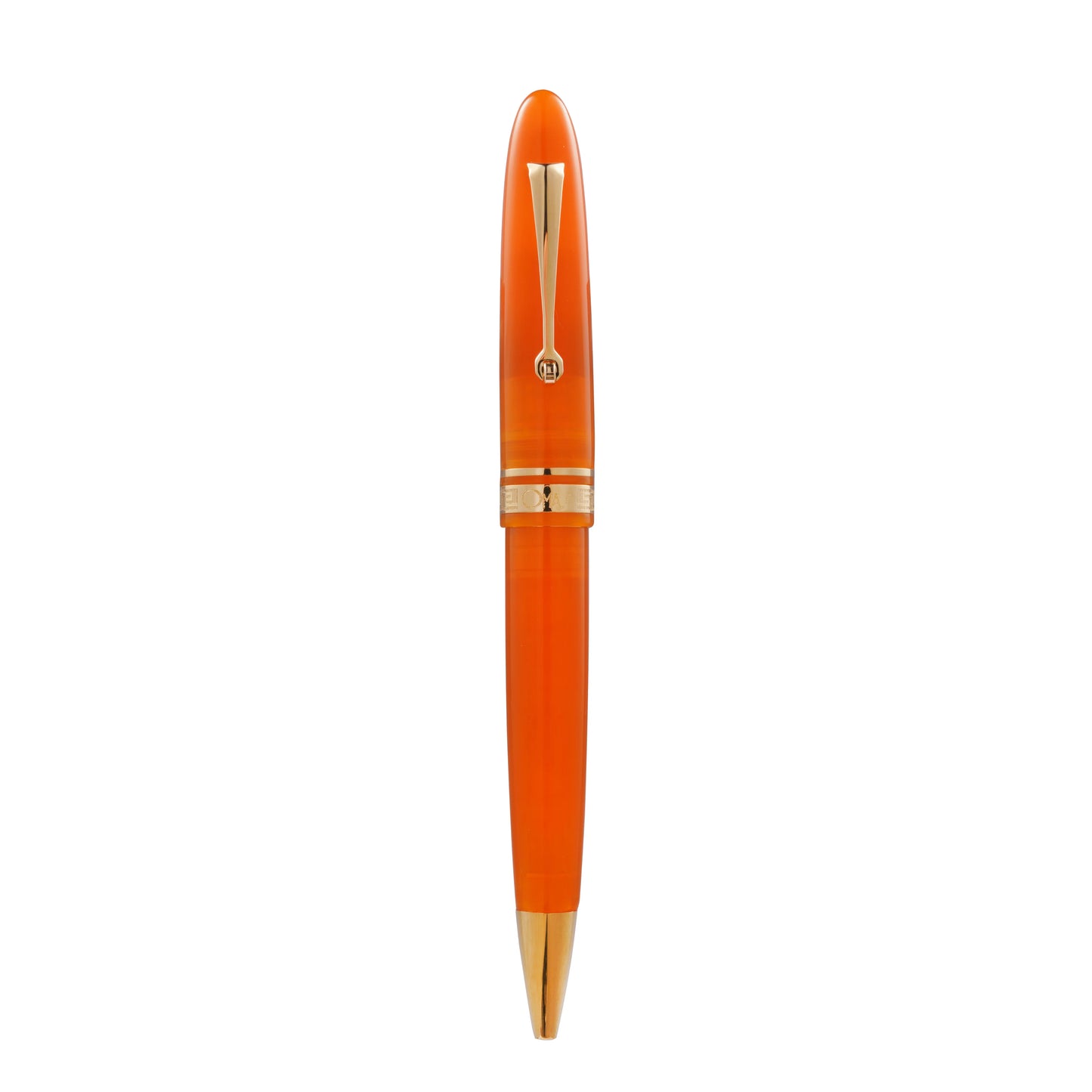 Omas Ogiva Ballpoint Pen in Arancione with Gold Trim