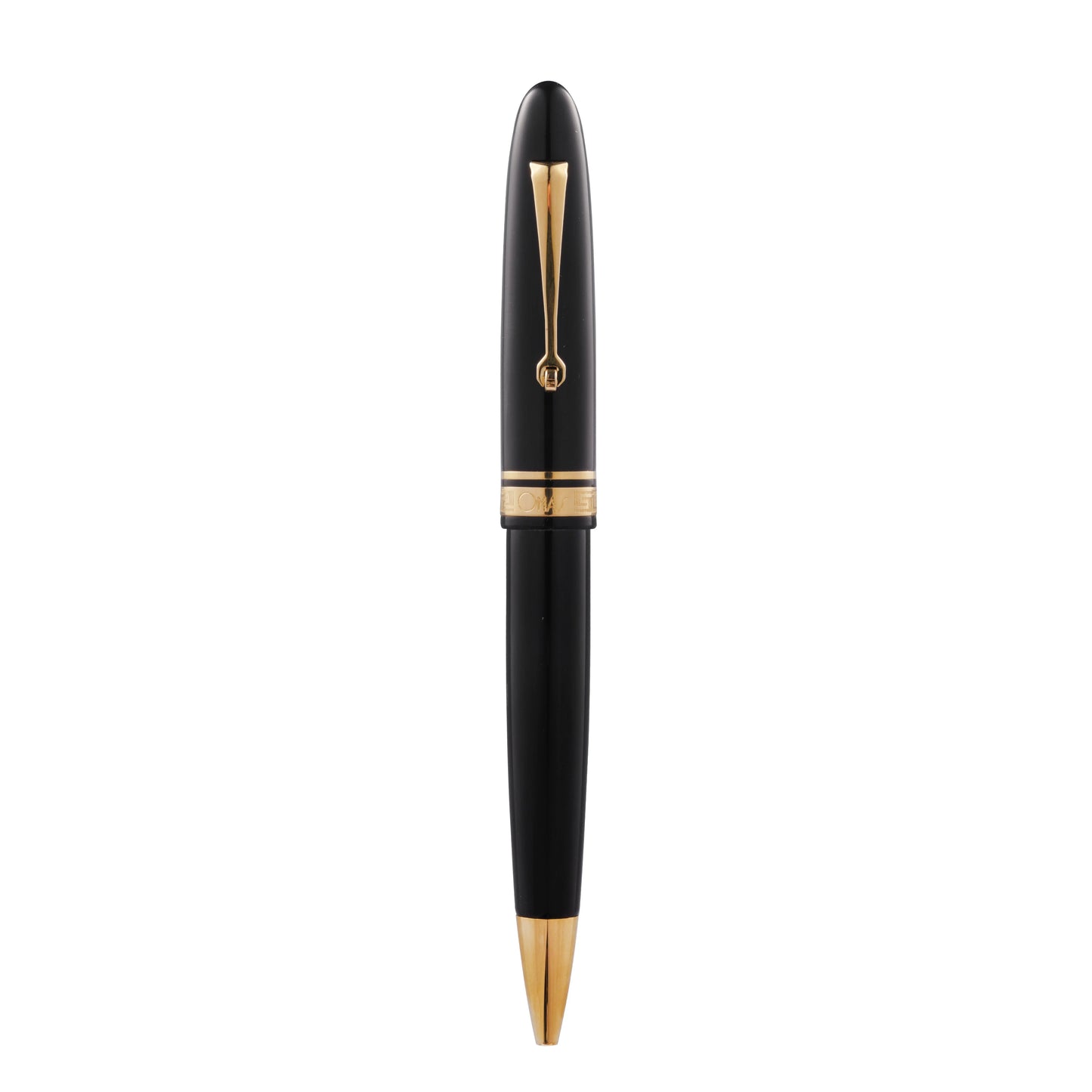Omas Ogiva Ballpoint Pen in Nera with Gold Trim