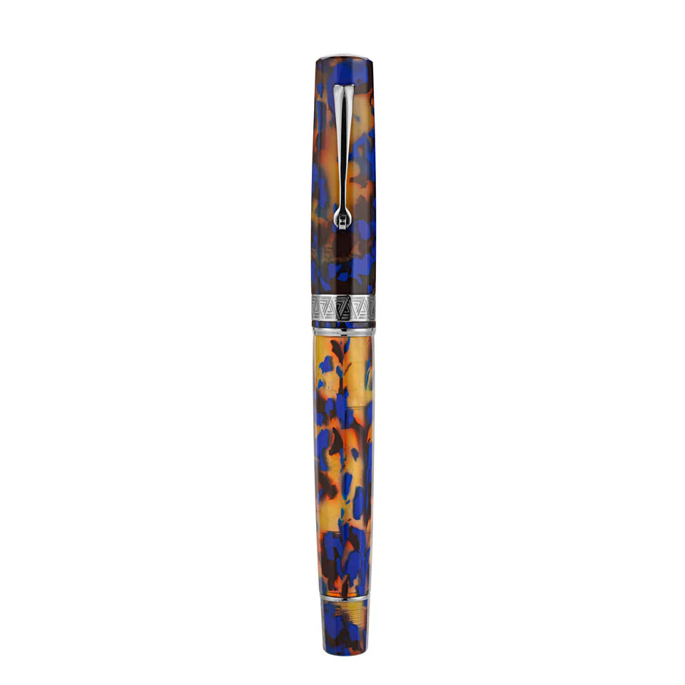 Omas Paragon Fountain Pen in Blue Lucen With Silver Trim