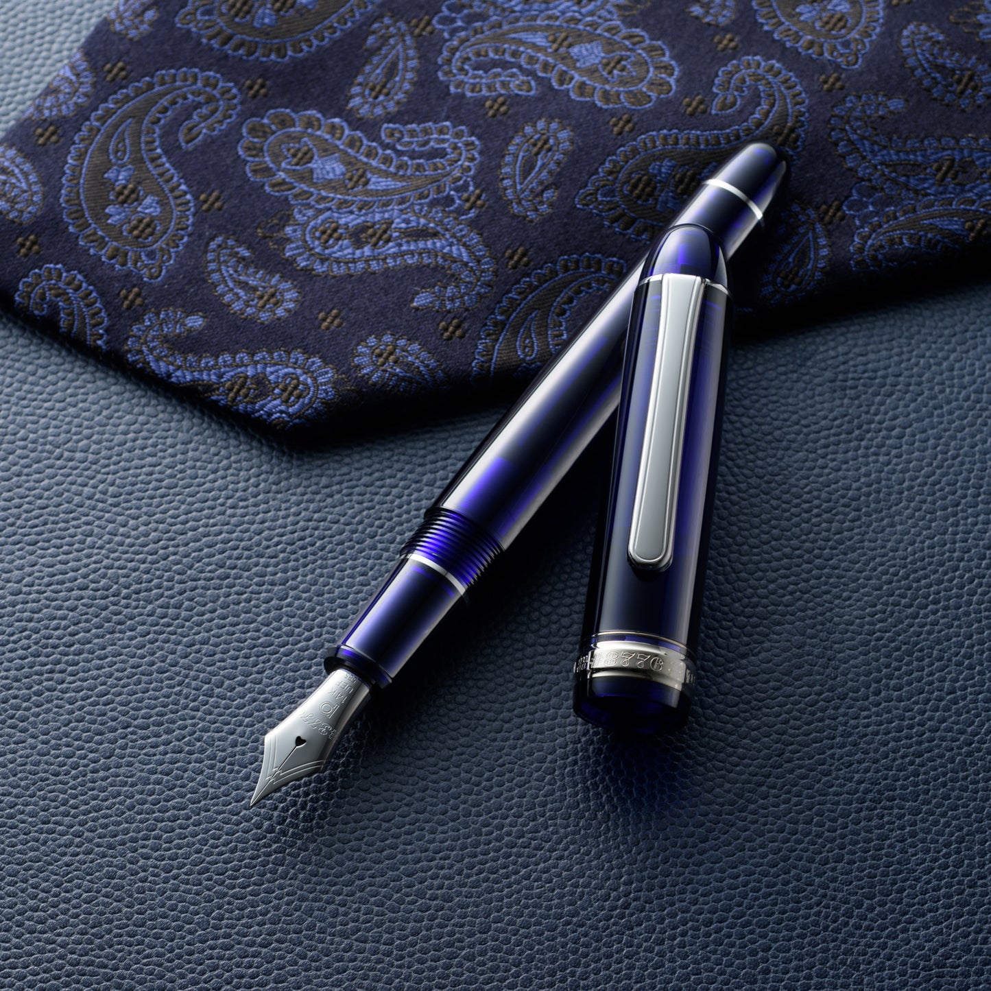 Platinum #3776 Century Chartres Blue With Rhodium Trim Fountain Pen