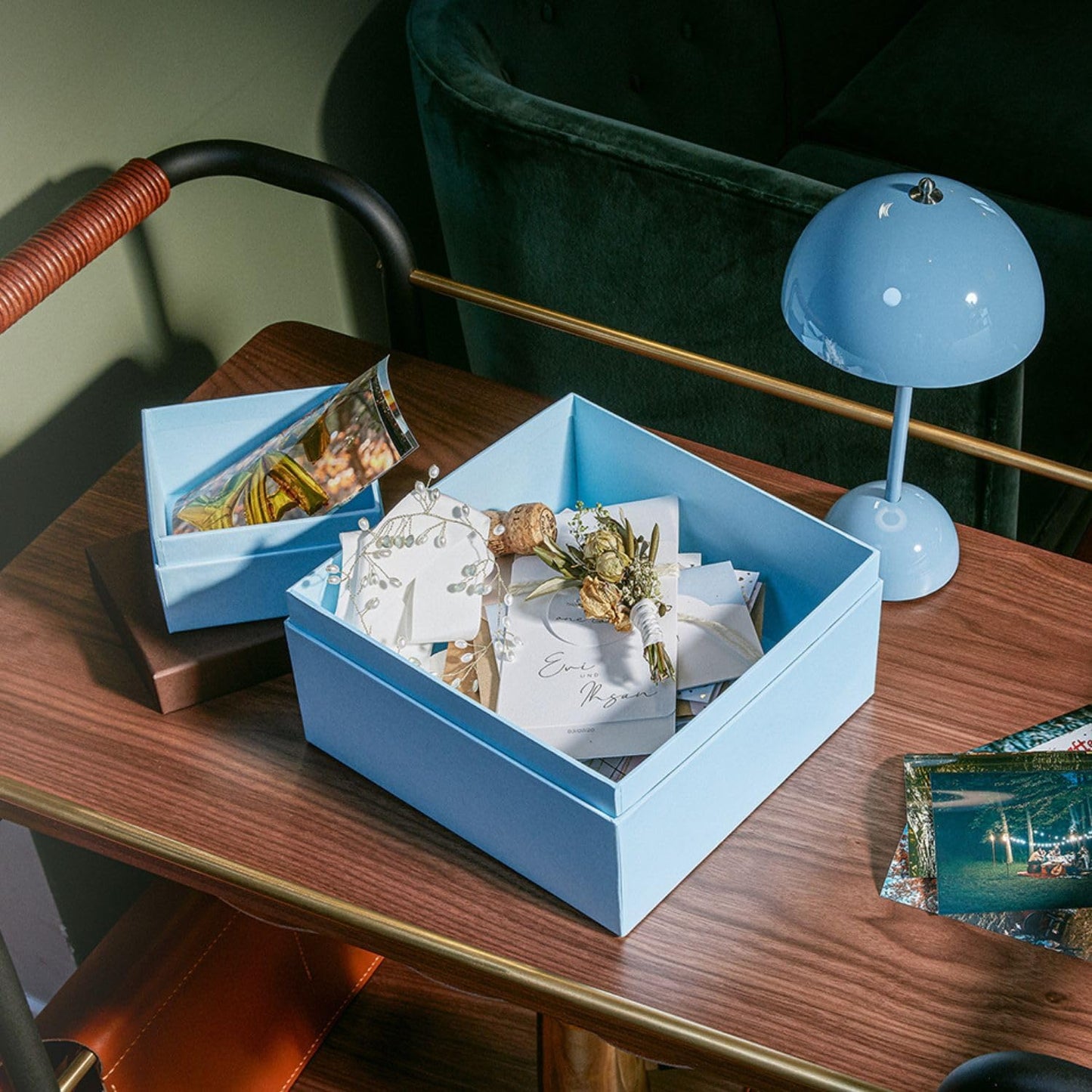 Semikolon Set Of 3 Gift Boxes Pecan/Ice