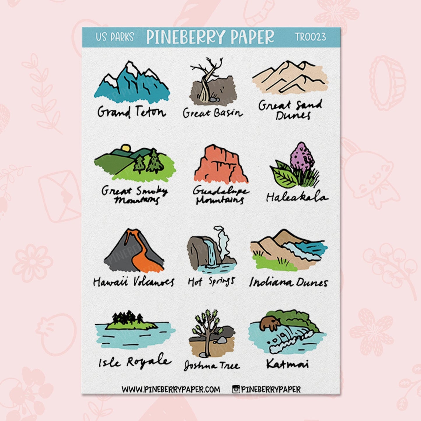 US National Parks | 6 Sheet Set