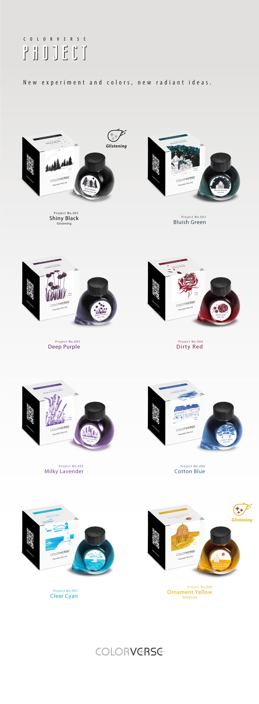 Colorverse Deep Purple Project Volume One 65mL Ink Bottles