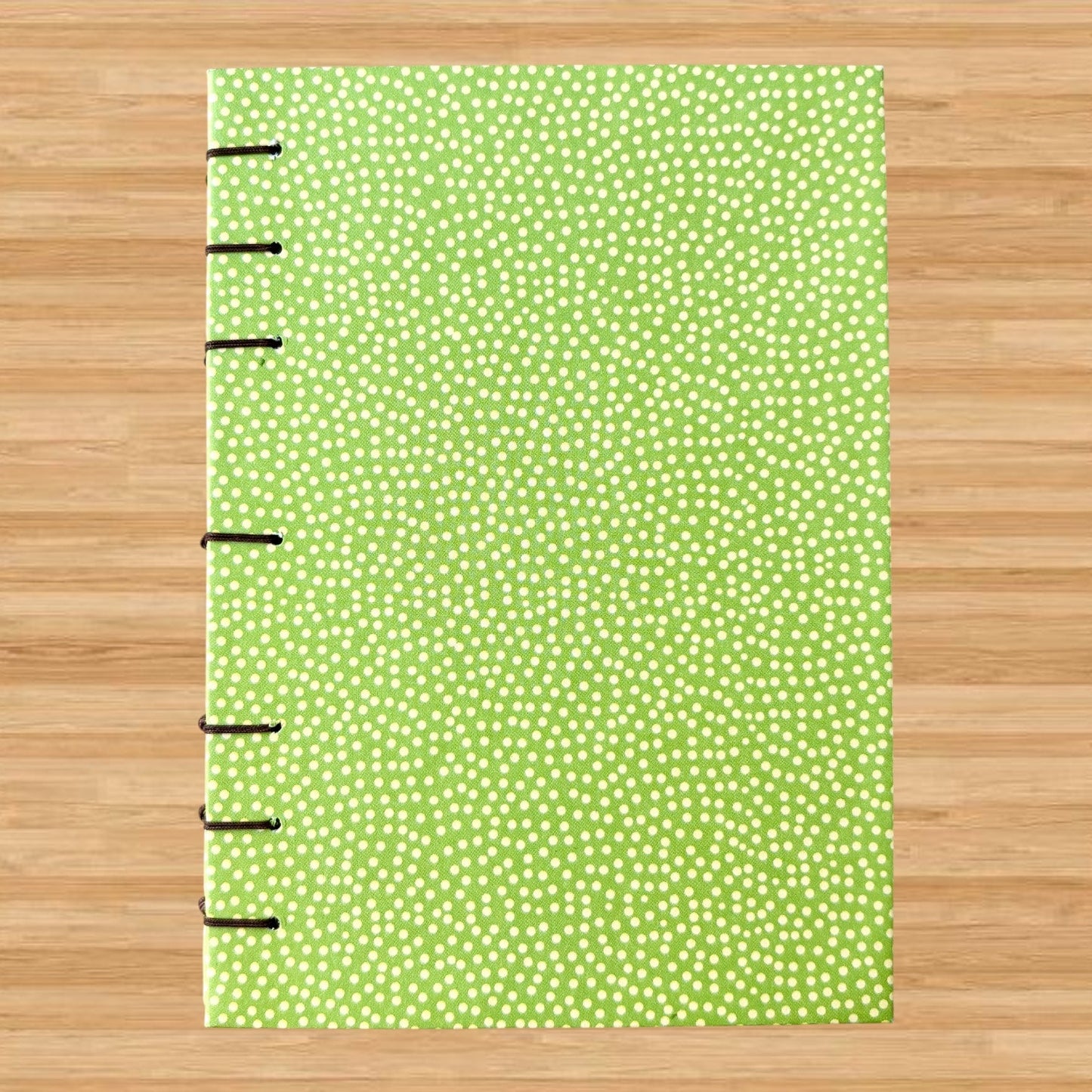 Limeade - A6 - Dot Grid - Coptic Bound - Fountain Pen Notebook - Handmade Journal