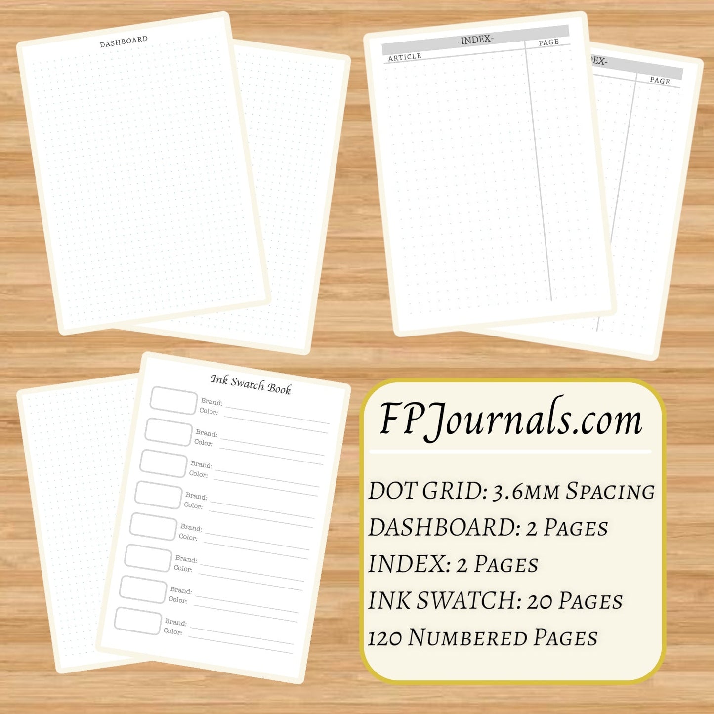 Sunflower Cottage - A6 - Dot Grid - Coptic Bound - Fountain Pen Notebook - Handmade Journal