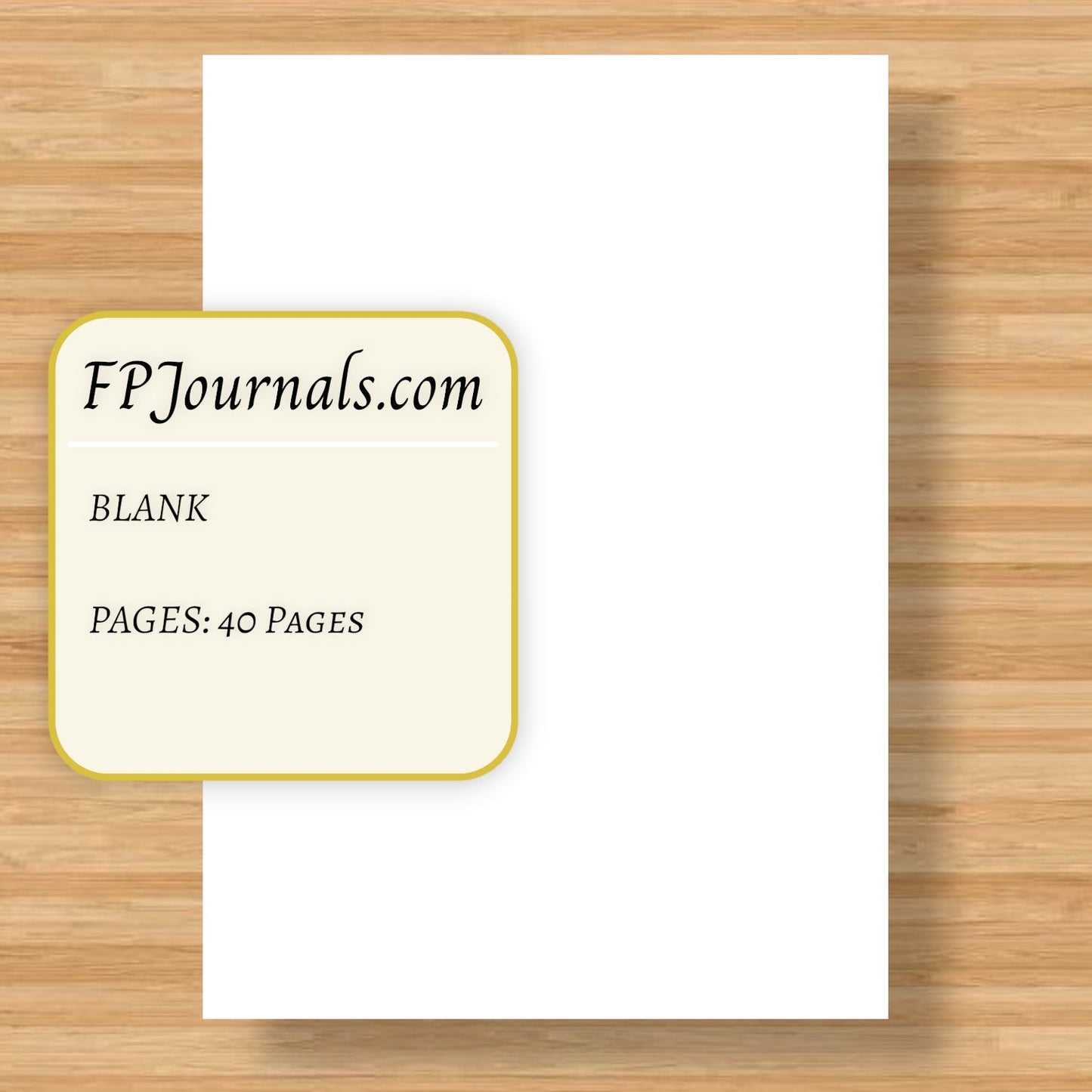 A6 Blank Travelers Notebook Insert - Fountain Pen Friendly, Hand-Stitched Kraft Cover