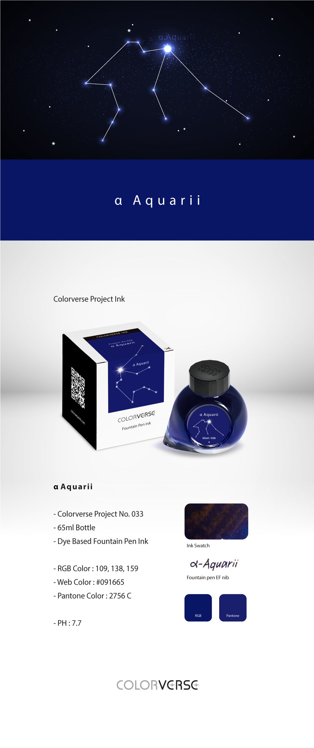Colorverse a Aquarii Constellation Two 65mL Ink Bottles