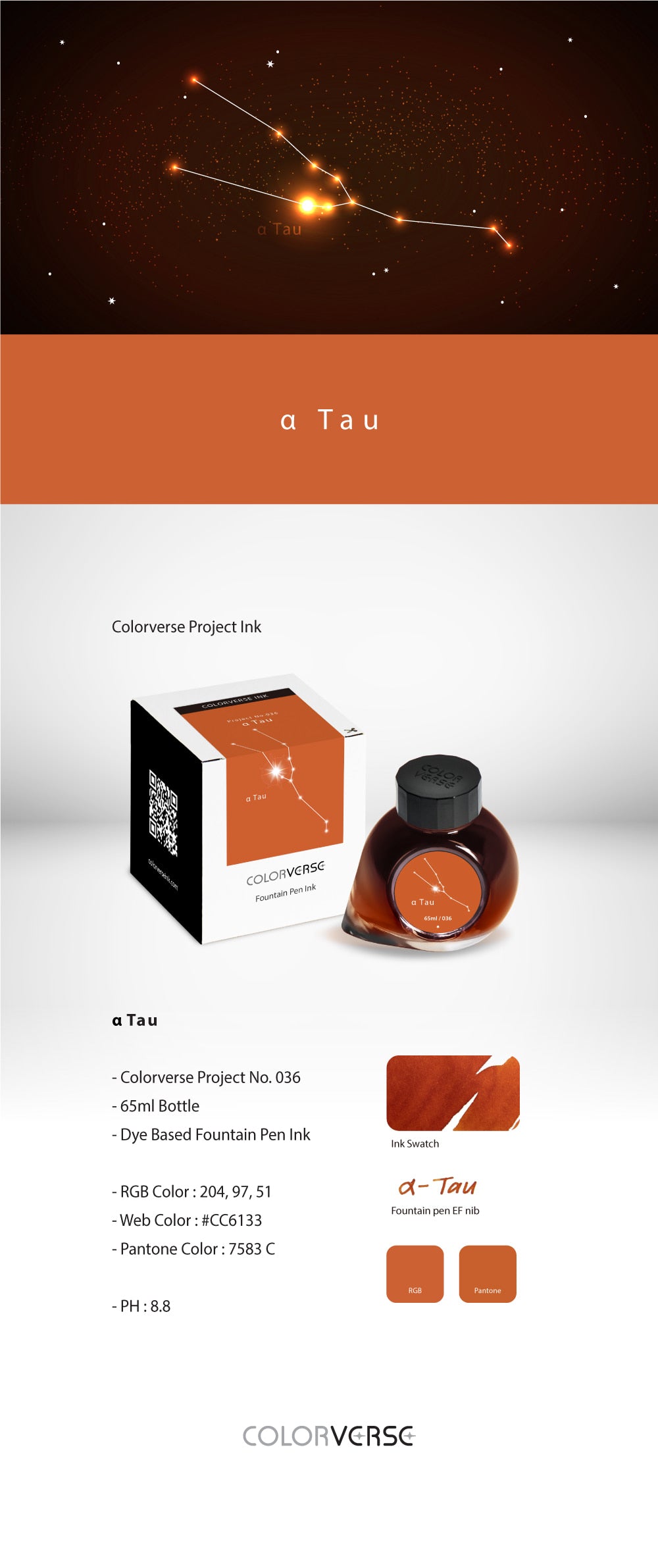Colorverse a Tau Constellation Two 65mL Ink Bottles