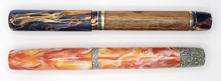 River City Pen Company Arlington Mossanite & Custom Pour Fountain Pen Extra Fine Steel Nib