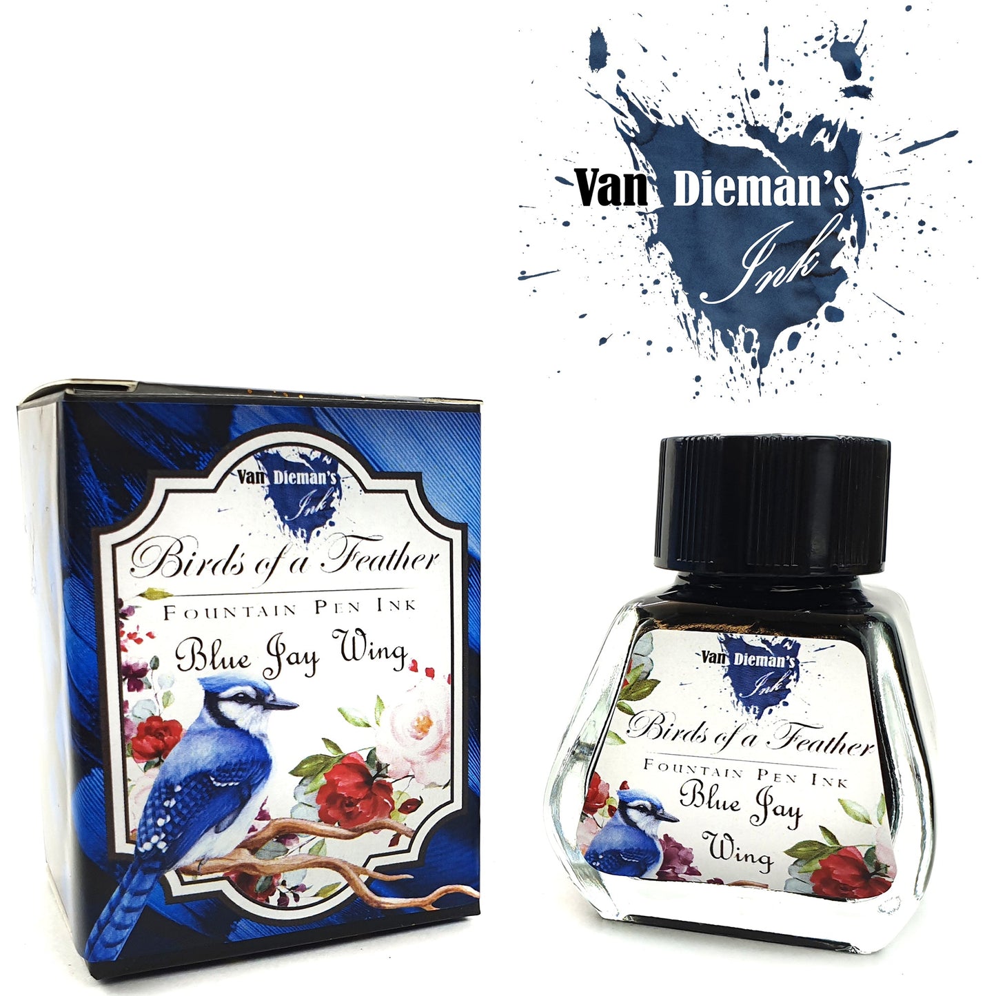 Van Dieman's Birds of a Feather - Blue Jay Wing - Fountain Pen Ink