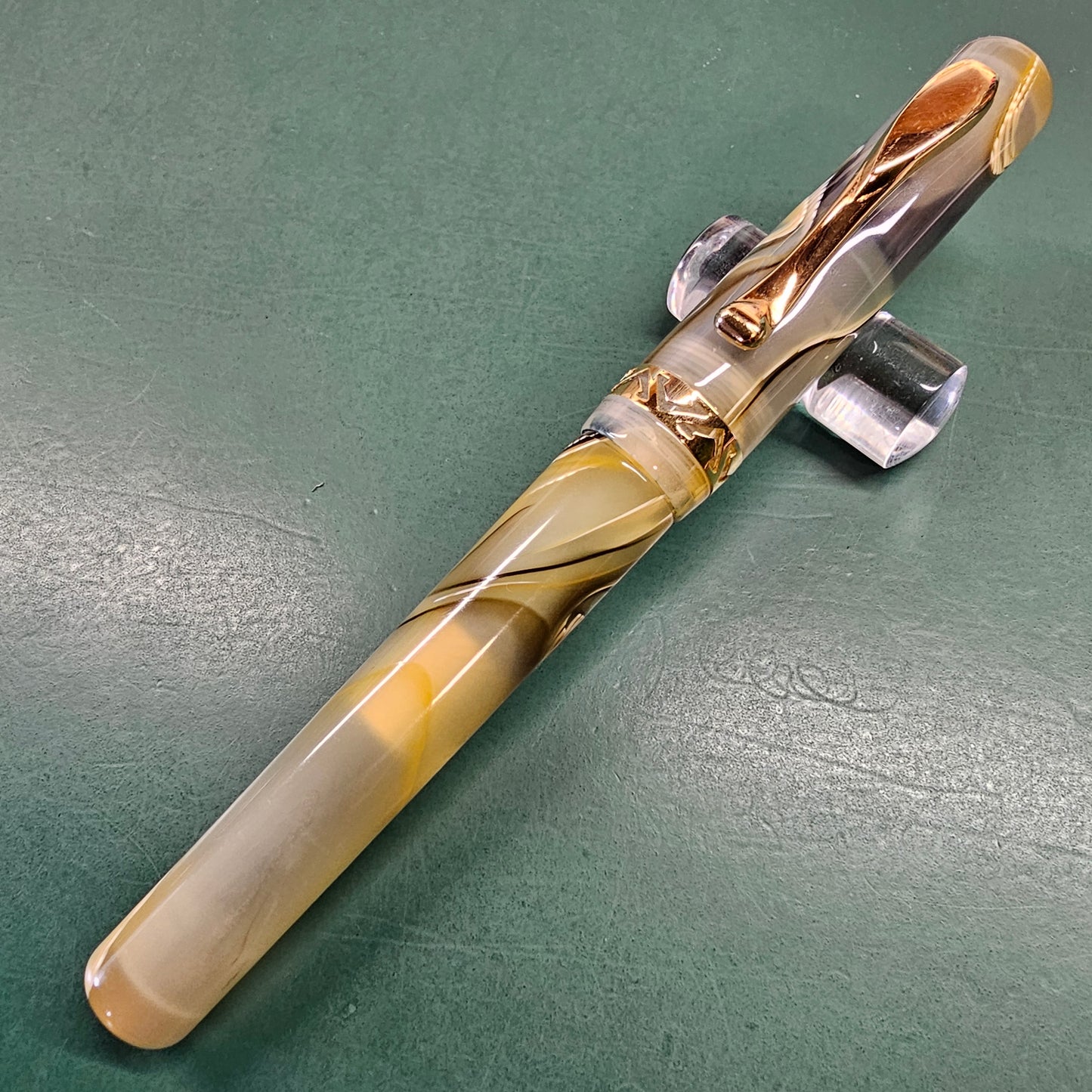 Visconti Honey Almond Voyager Fountain Pen 18k Medium Nib