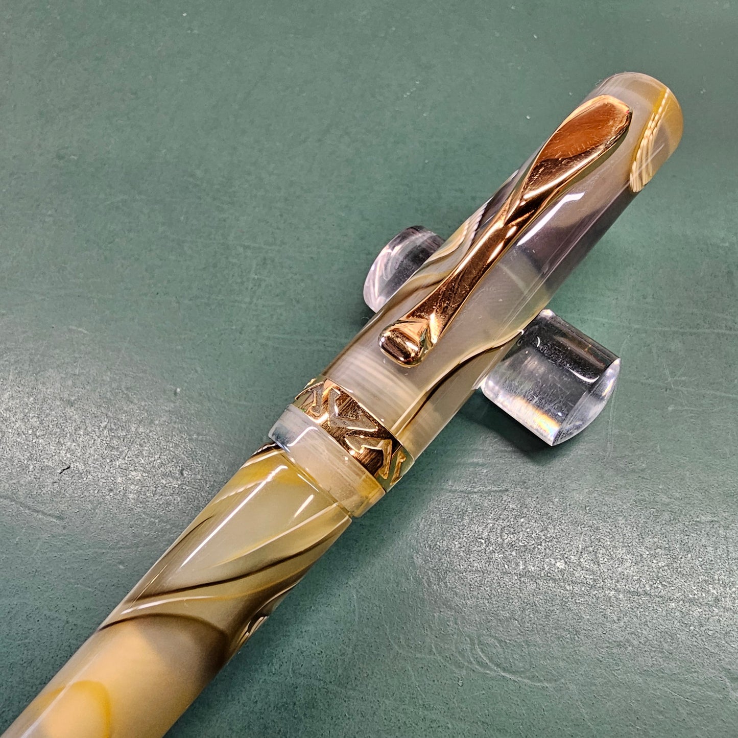 Visconti Honey Almond Voyager Fountain Pen 18k Medium Nib