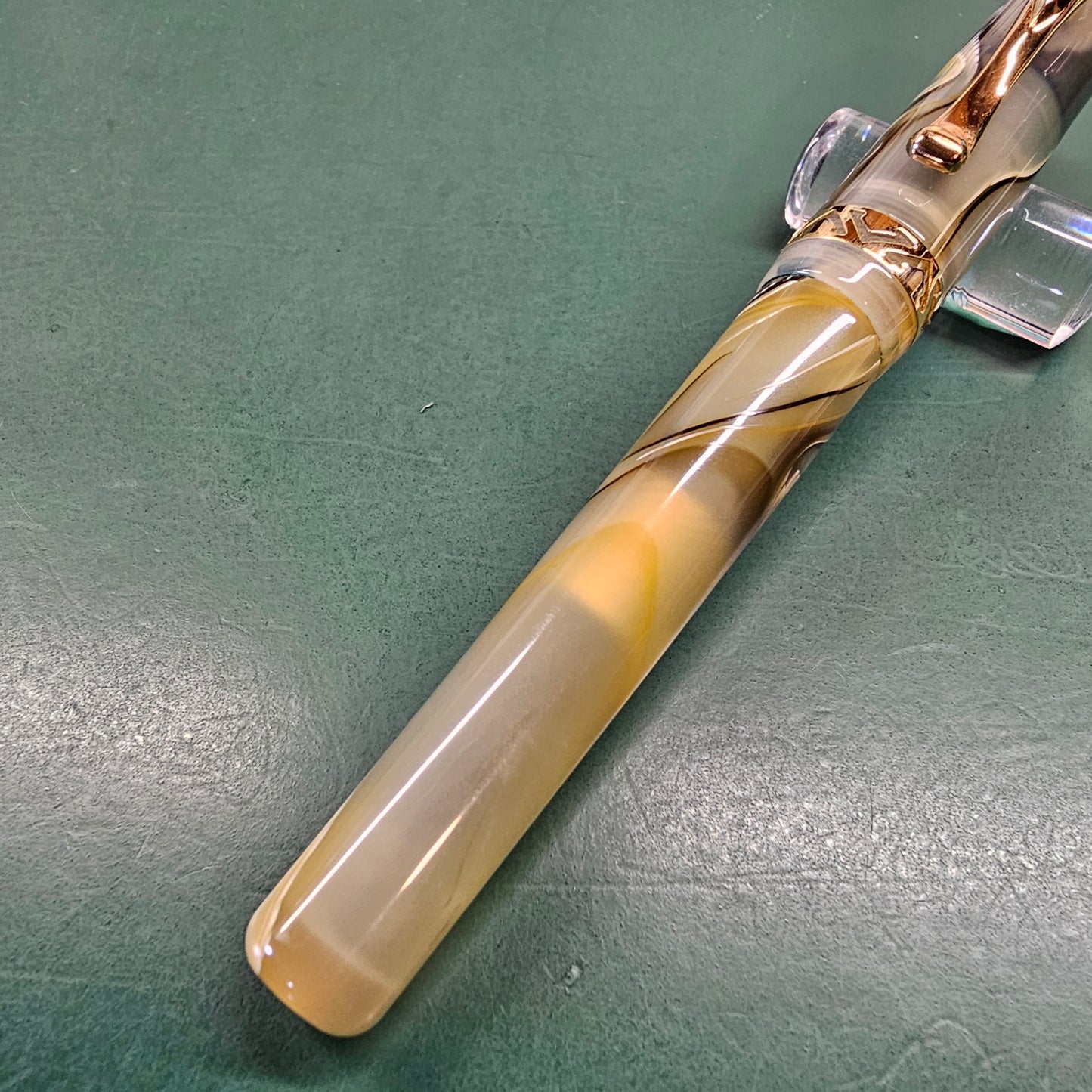 Visconti Honey Almond Voyager Fountain Pen 18k Medium Nib