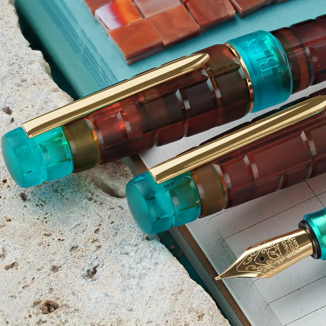 Benu Ribbon Turquoise Tessera Fountain Pen