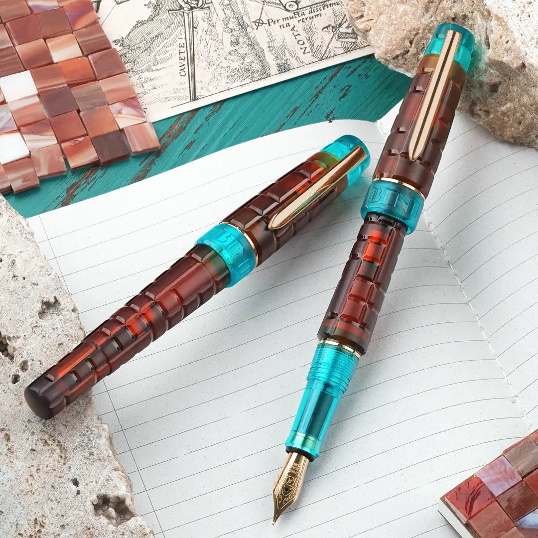 Benu Ribbon Turquoise Tessera Fountain Pen