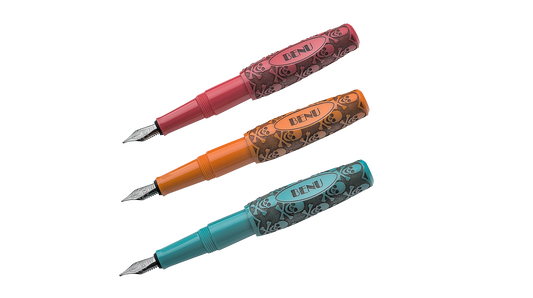 Benu Pixie Jolly Roger Vintage Set Of 3 Fountain Pens