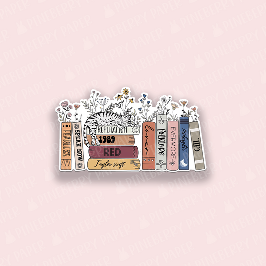 Cozy Era Books Vinyl Sticker