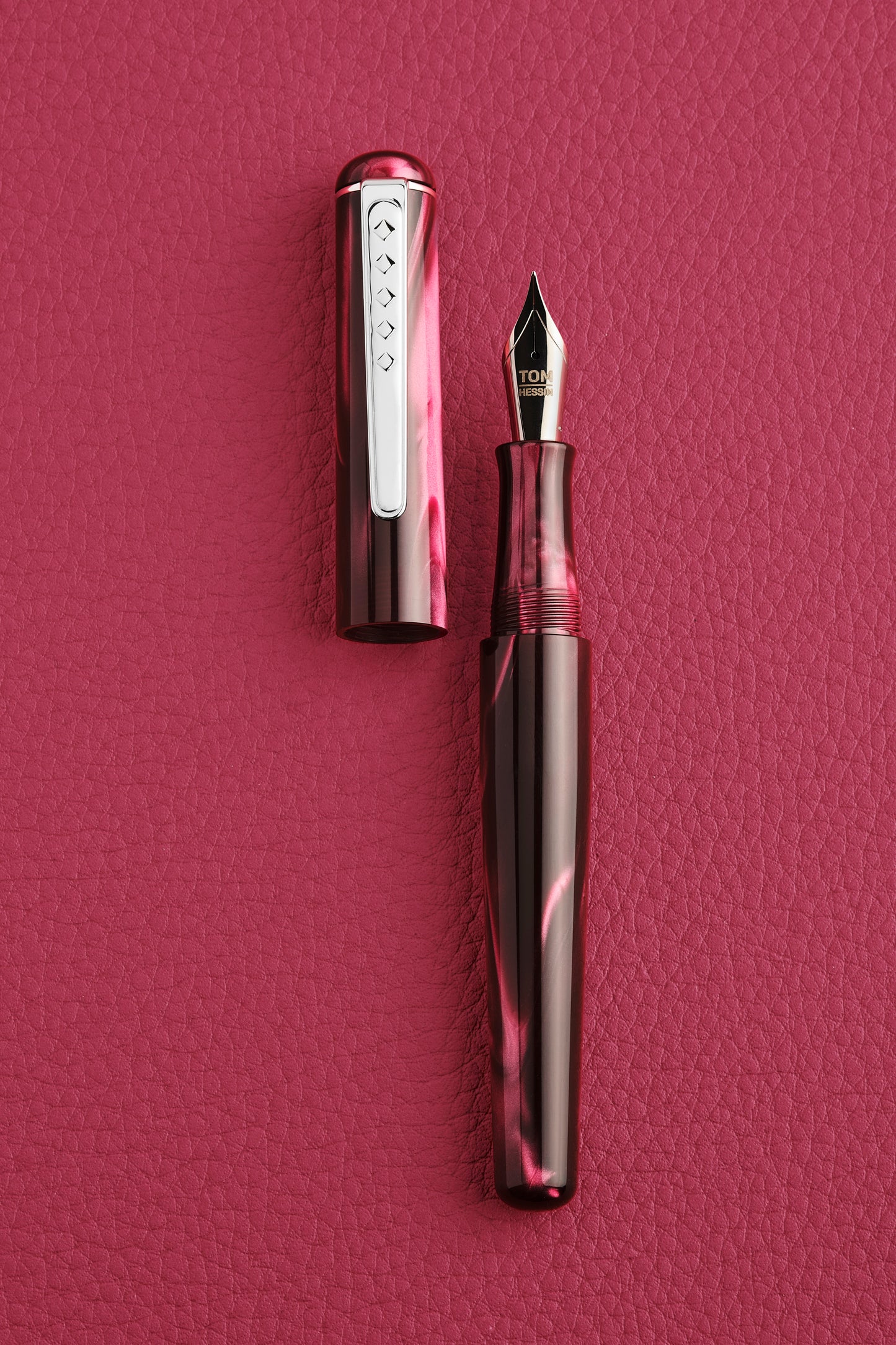 Tom Hessin Charles Castle Claret Fountain Pen