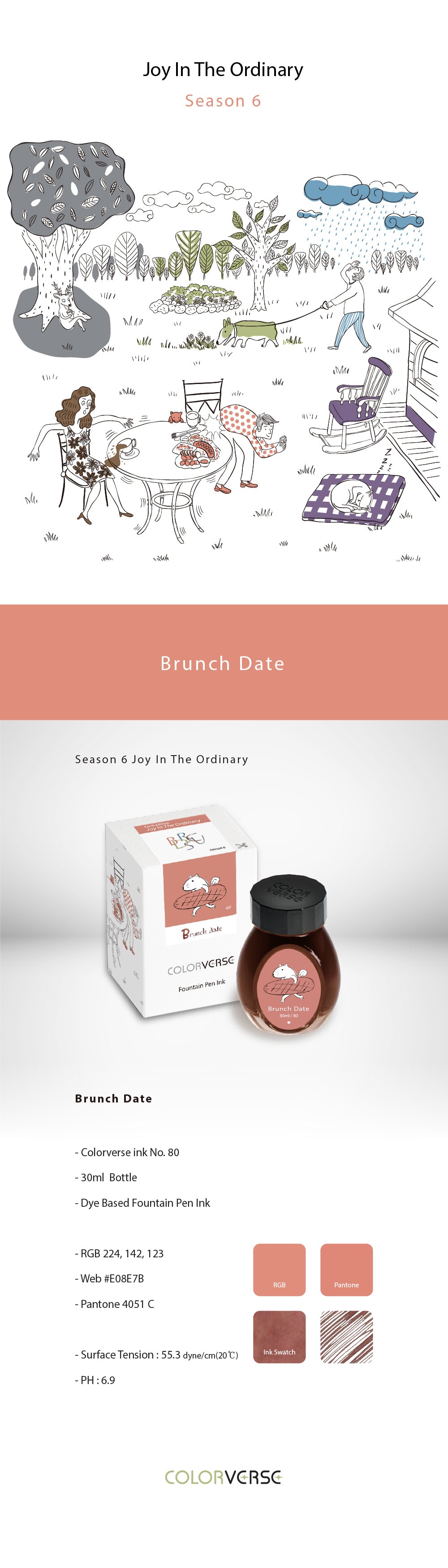 Colorverse Earth Edition Joy In The Ordinary Brunch Date 30mL Bottled Ink