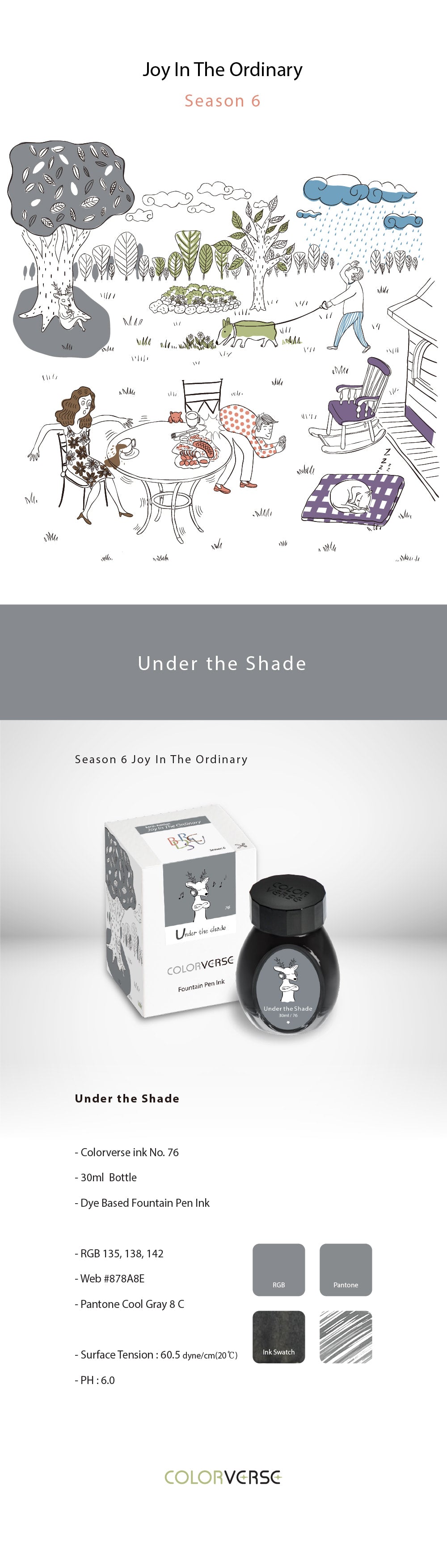 Colorverse Earth Edition Joy In The Ordinary Under The Shade 30mL Bottled Ink
