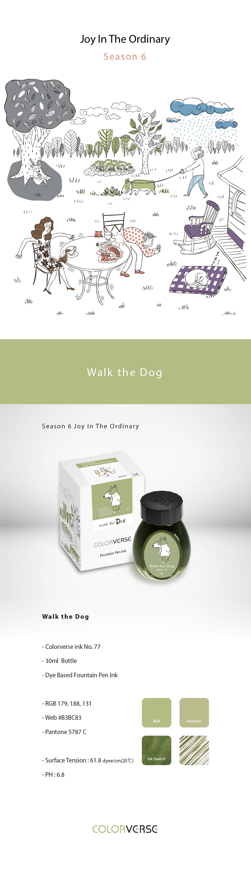 Colorverse Earth Edition Joy In The Ordinary Walk The Dog 30mL Bottled Ink