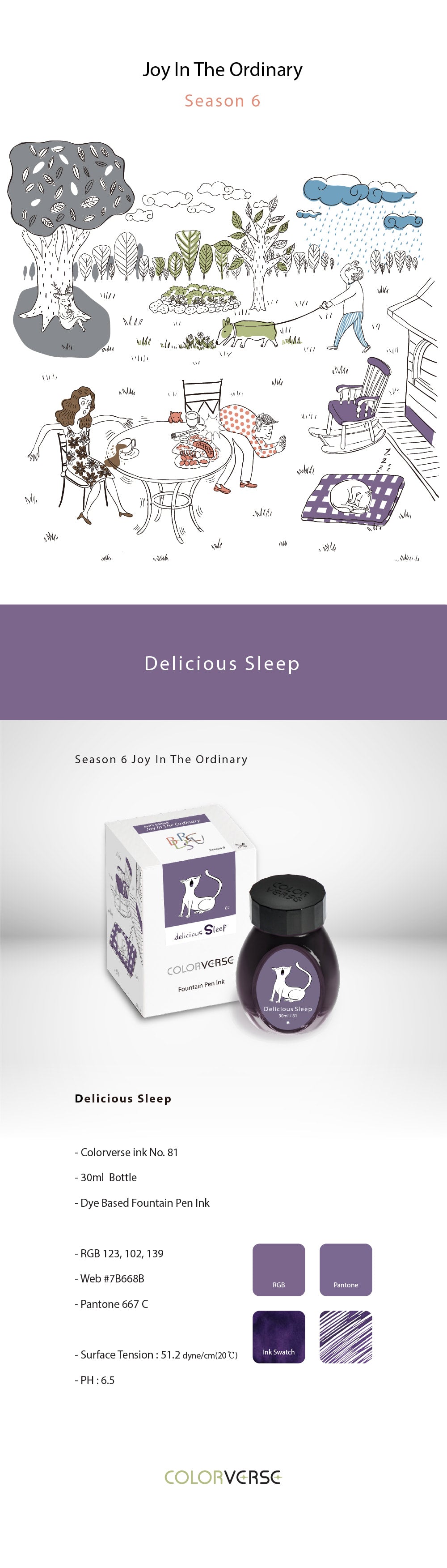 Colorverse Earth Edition Joy In The Ordinary Delicious Sleep 30mL Bottled Ink