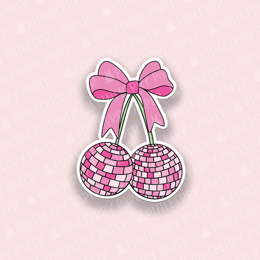 Disco Cherry Vinyl Sticker