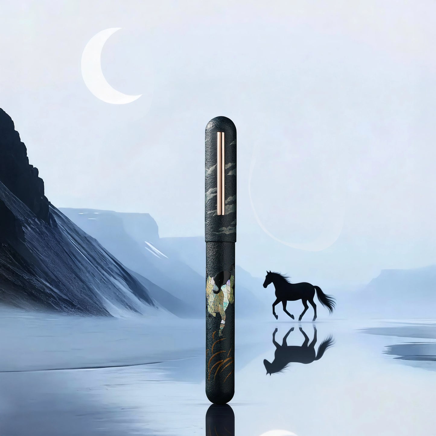 Nahvalur Ikkaku 骏 Year of the Horse Urushi 14k Nib Fountain Pen