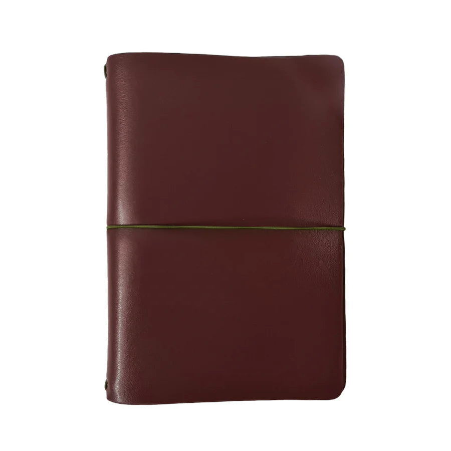 Endless Explorer - Refillable Cactus Leather Journal Regalia Paper - Maroon