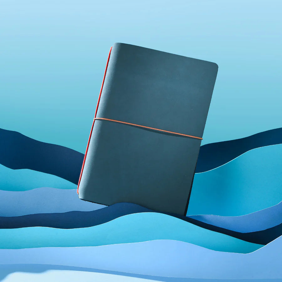 Endless Explorer - Refillable Leather Journal Regalia Paper - Blue