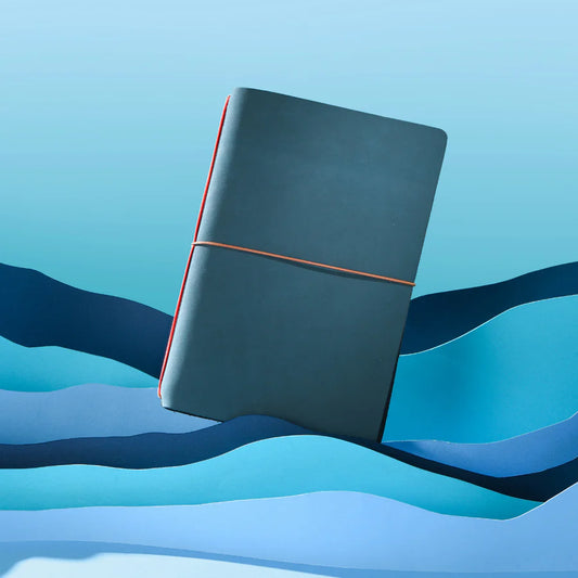 Endless Explorer - Refillable Leather Journal Regalia Paper - Blue