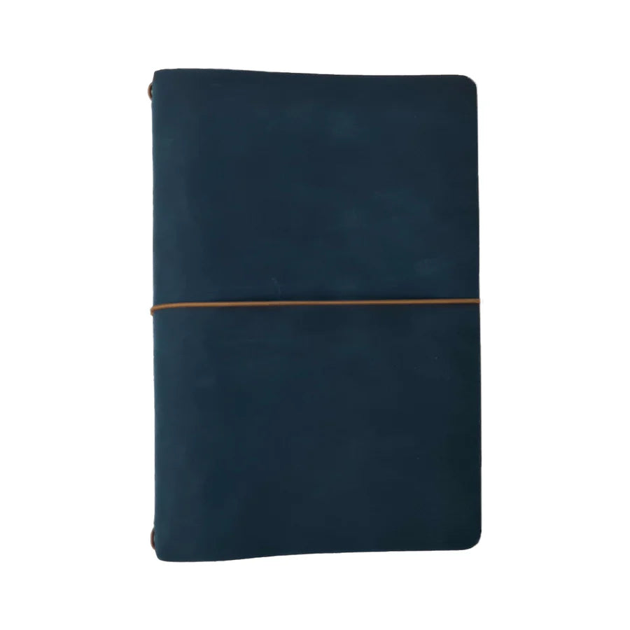 Endless Explorer - Refillable Leather Journal Regalia Paper - Blue