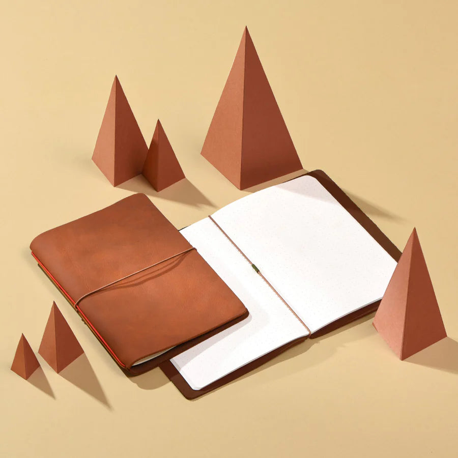 Endless Explorer - Refillable Leather Journal Regalia Paper - Brown