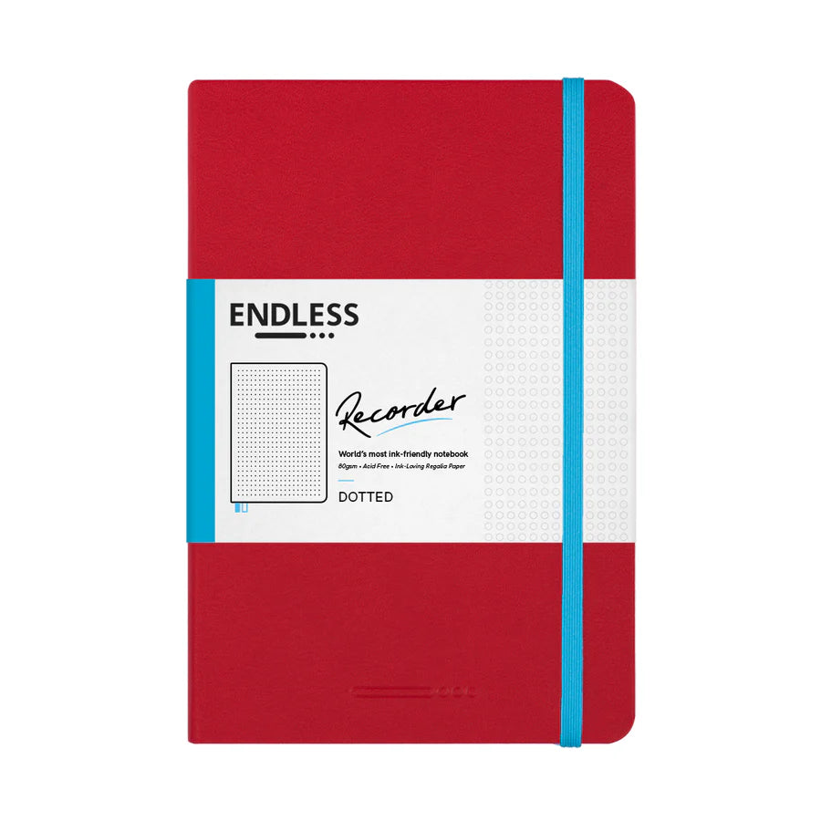 Endless Recorder Notebook - Crimson Sky - Regalia Paper - A5