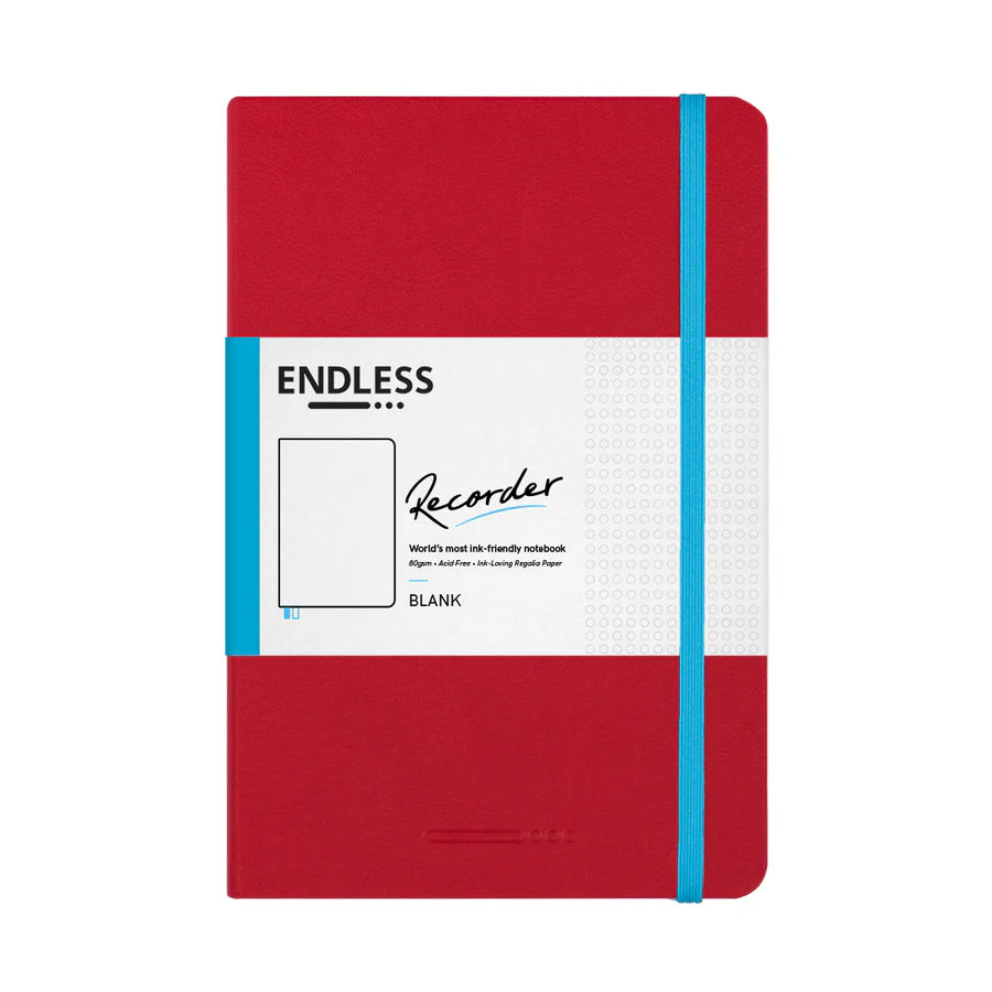 Endless Recorder Notebook - Crimson Sky - Regalia Paper - A5
