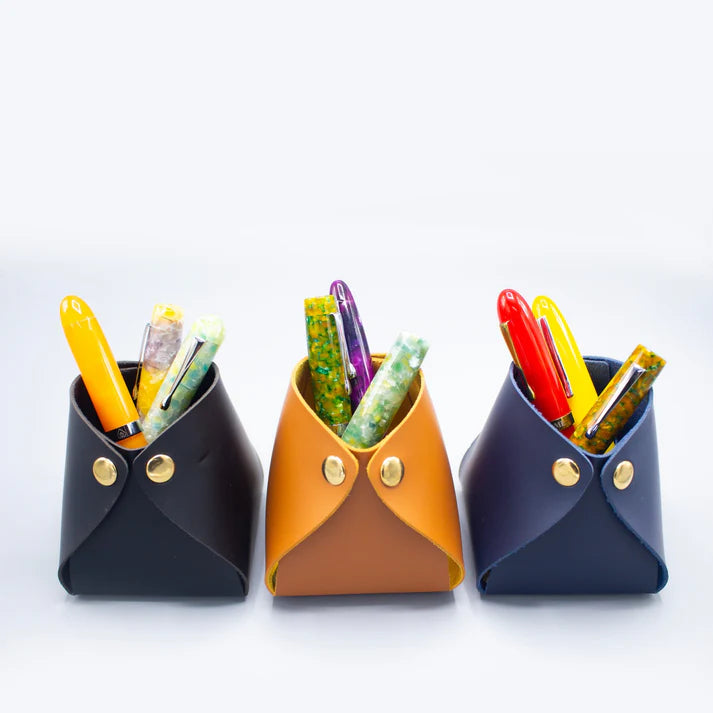 Epitome Foldable Leather Pen Stand Classic Black