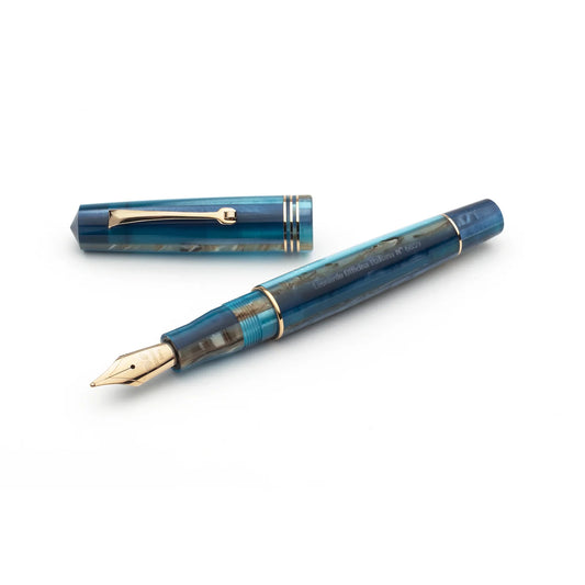 Leonardo Momento Zero Hawaii DOR Gold Trim Fountain Pen Steel Medium Nib