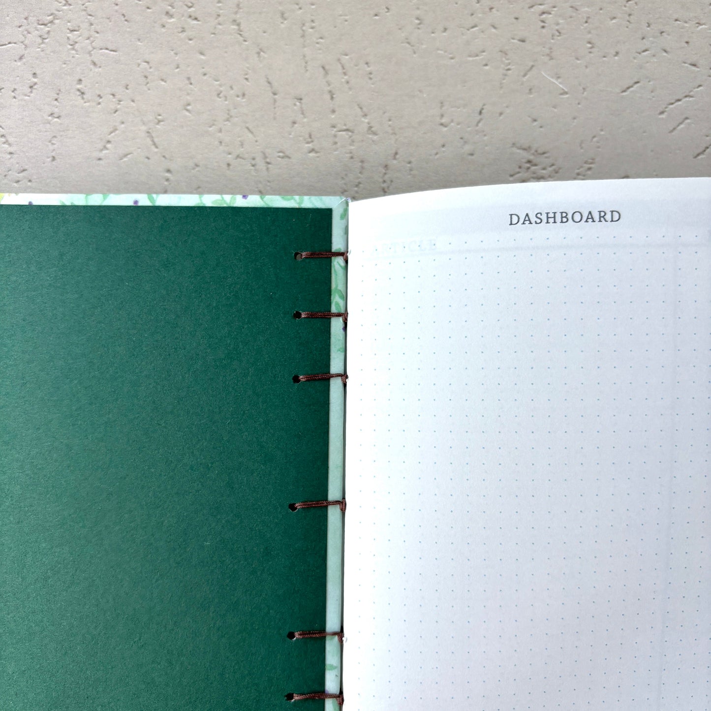 Sunflower Cottage - A6 - Dot Grid - Coptic Bound - Fountain Pen Notebook - Handmade Journal
