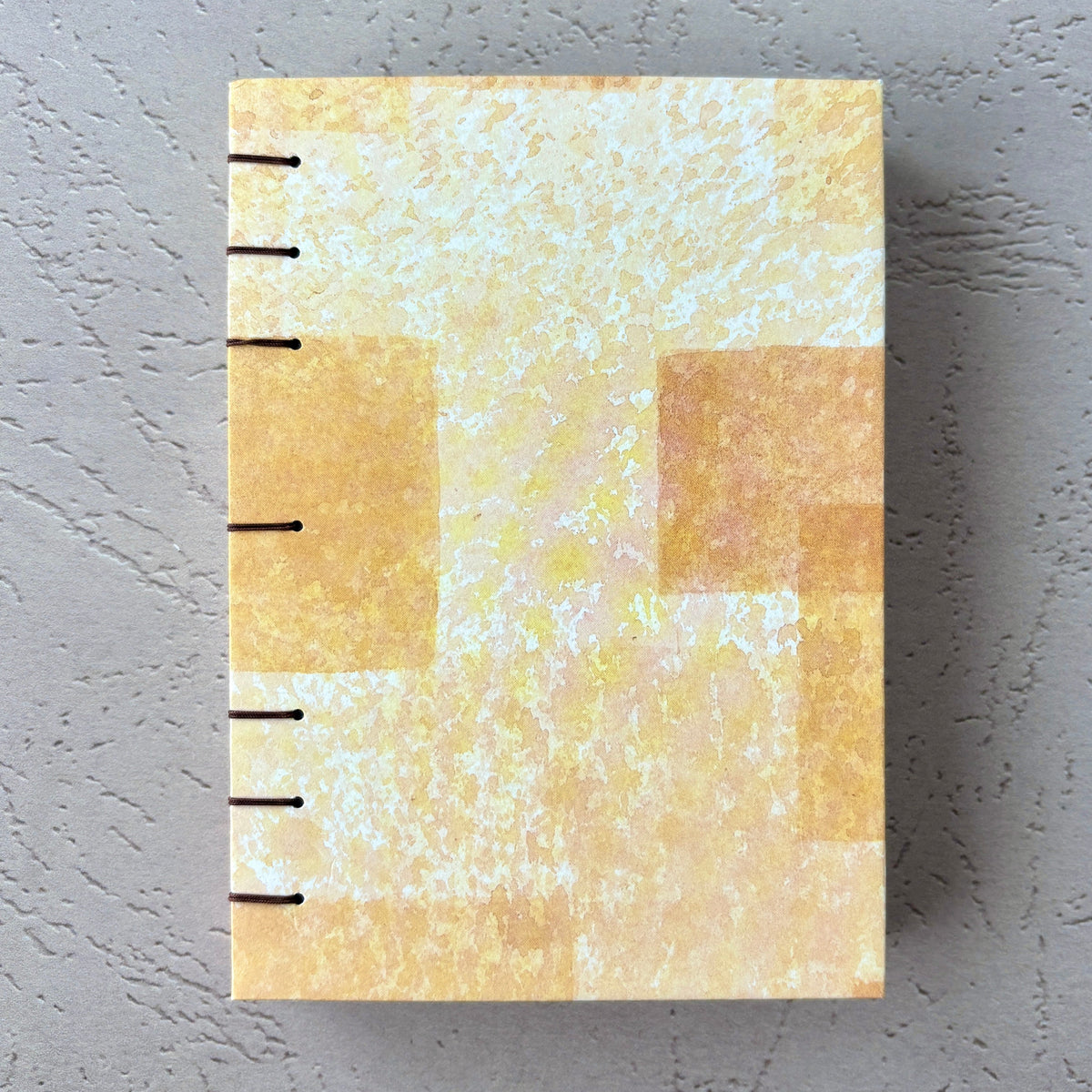 Blocked Orange - A6 - Lined - Coptic Bound - Fountain Pen Notebook - Handmade Journal