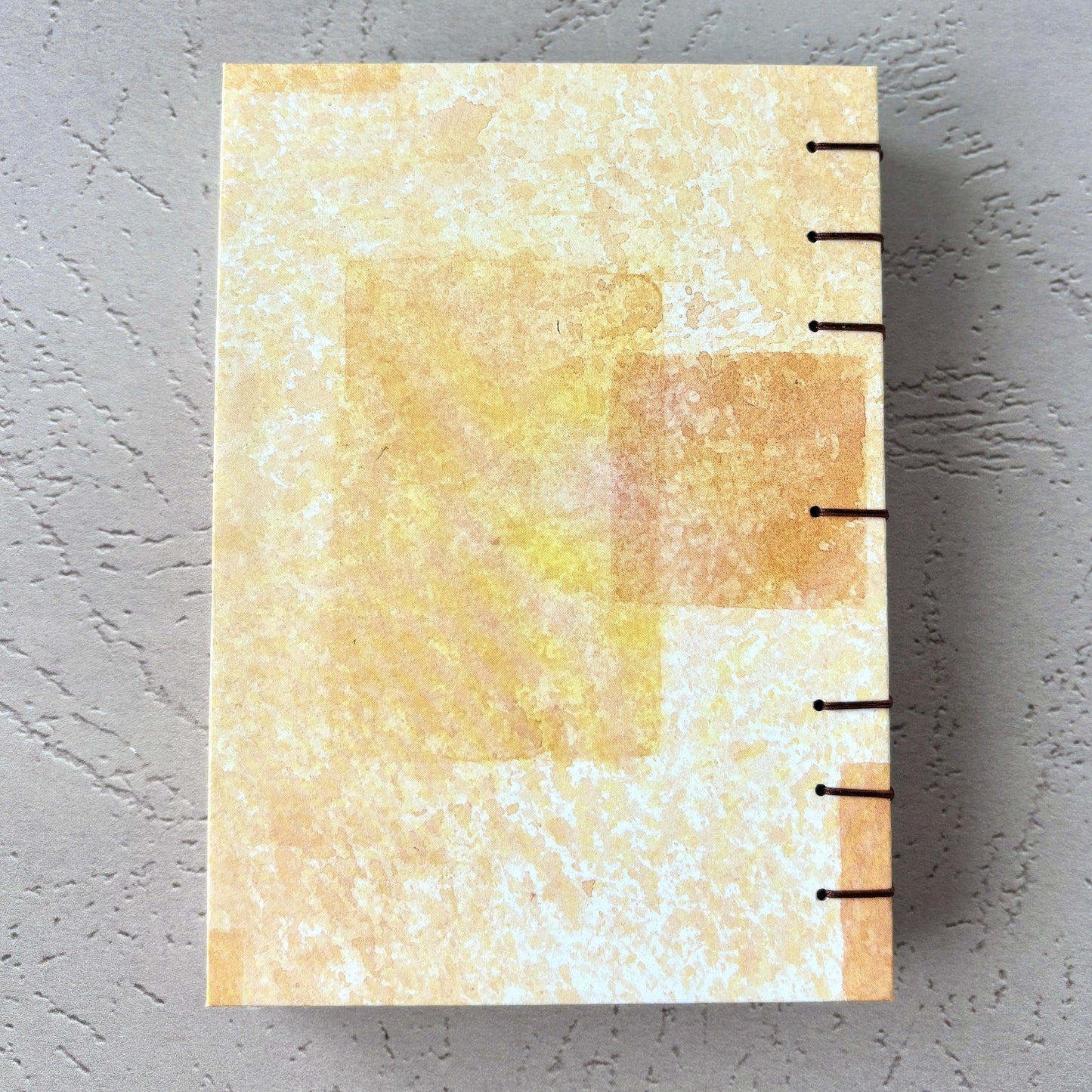 Blocked Orange - A6 - Lined - Coptic Bound - Fountain Pen Notebook - Handmade Journal