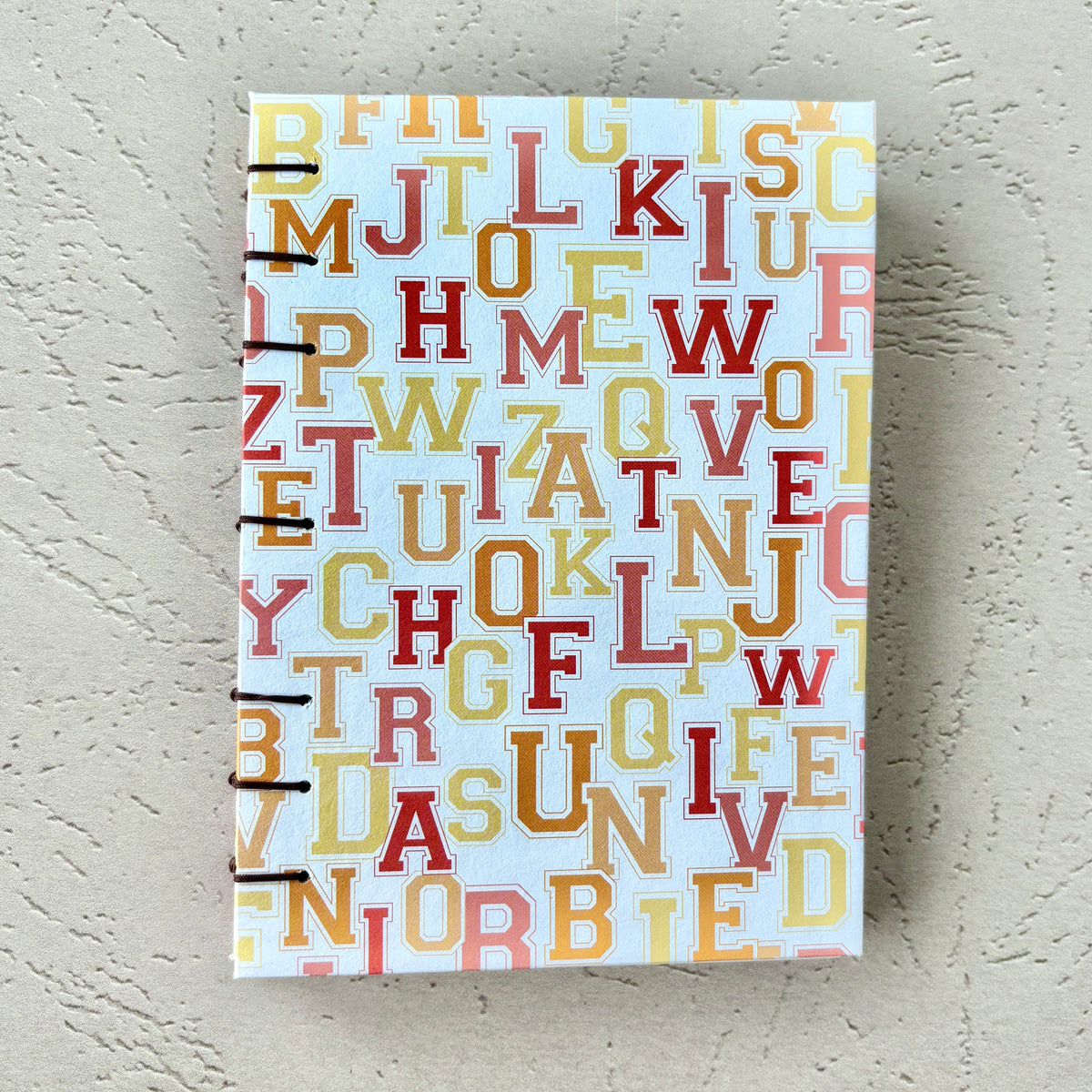 University Monogram - A6 - Lined - Coptic Bound - Fountain Pen Notebook - Handmade Journal