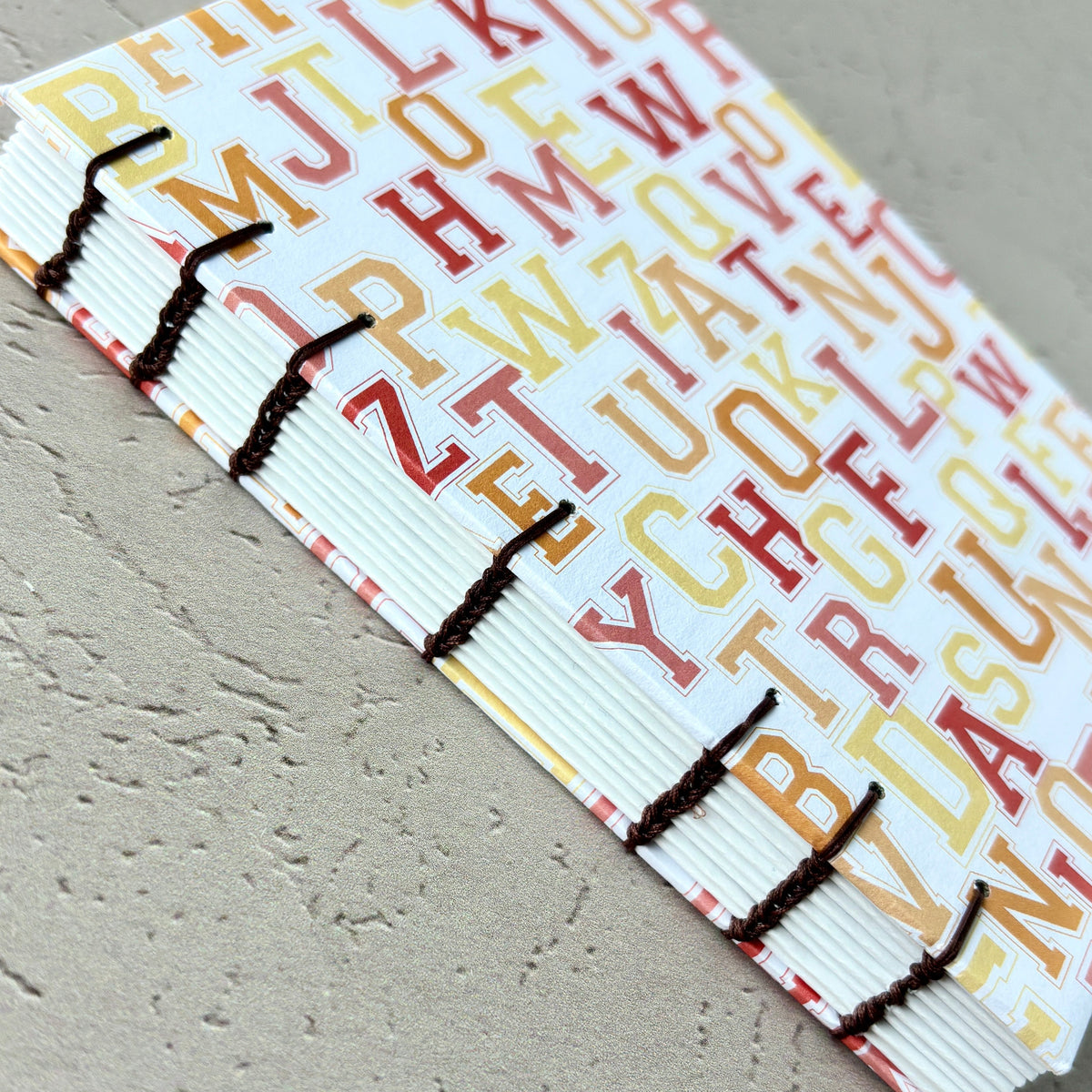 University Monogram - A6 - Lined - Coptic Bound - Fountain Pen Notebook - Handmade Journal