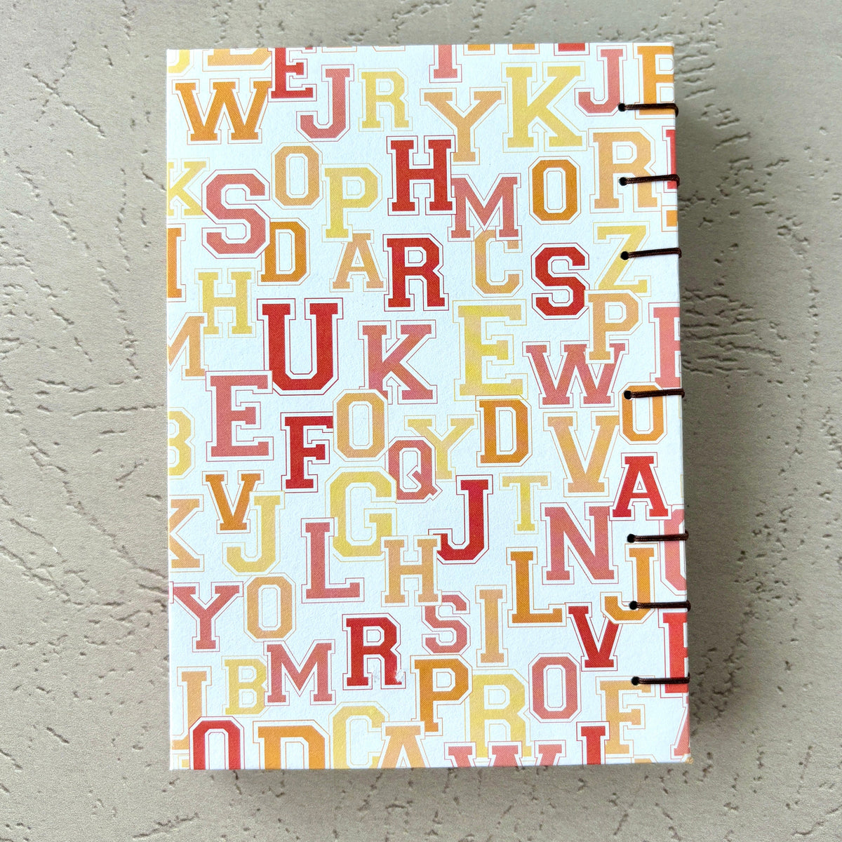 University Monogram - A6 - Lined - Coptic Bound - Fountain Pen Notebook - Handmade Journal