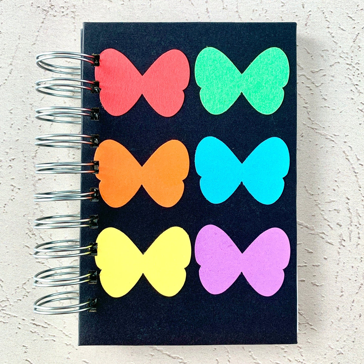 Butterfly Rainbow Pride - A6 - Lined - Spiral Bound - Fountain Pen Notebook - Handmade Journal